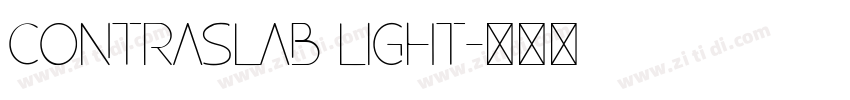 ContraSlab Light字体转换